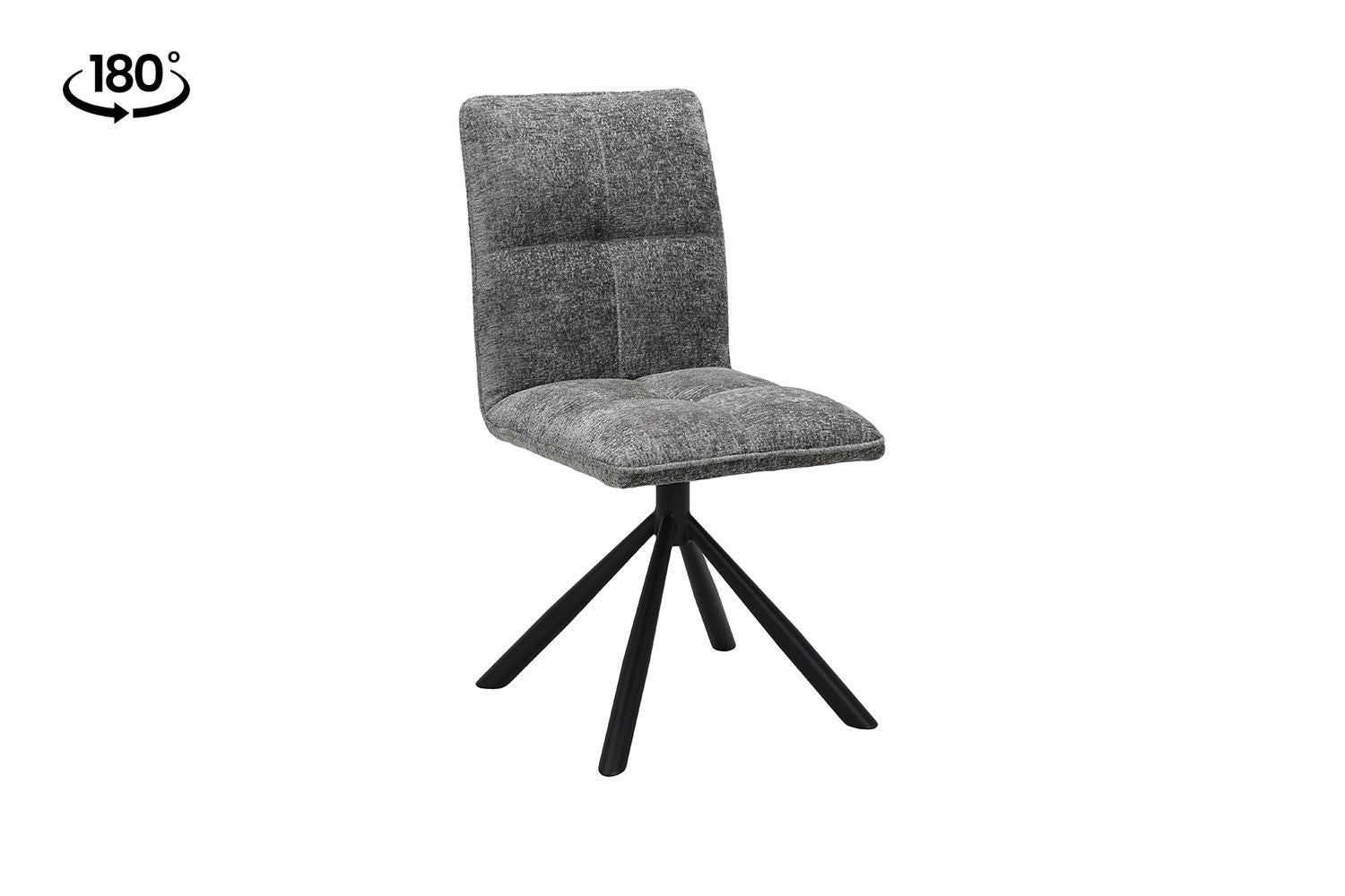 Rousseau - Chaise Jack - Tissu Gris - 91x45x59 cm