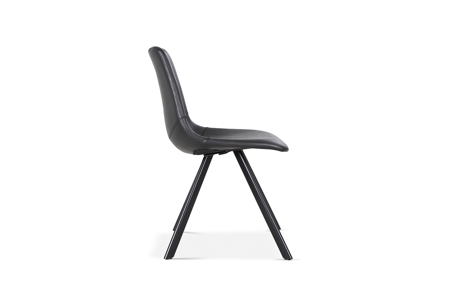 Rousseau - Stoel Emma PU Zwart - 83x46x60  cm