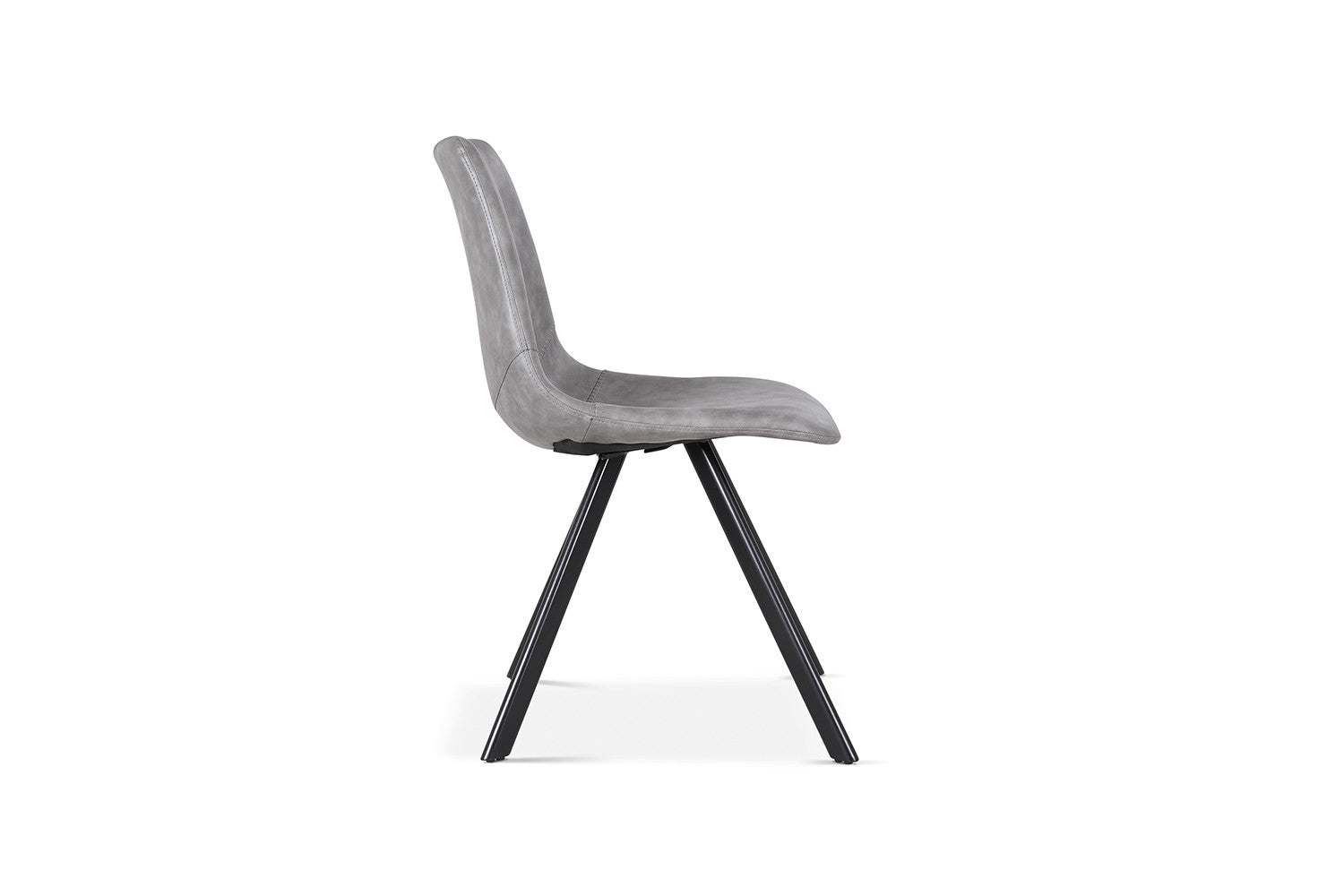 Rousseau - Stoel Emma PU Donkergrijs - 83x46x60  cm