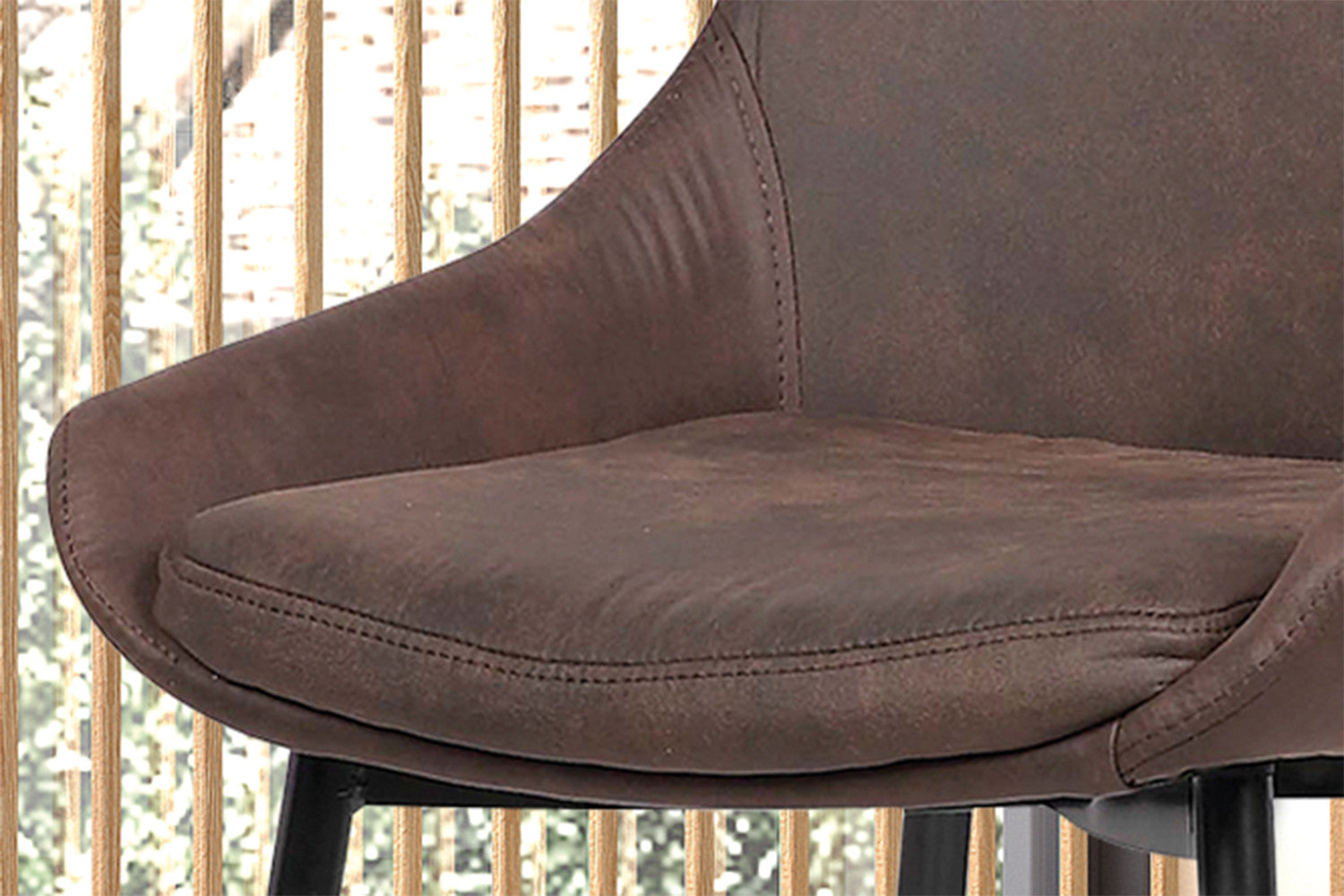 Rousseau - Stoel Mirano Micro fiber PU Bruin - 86x49x61 cm