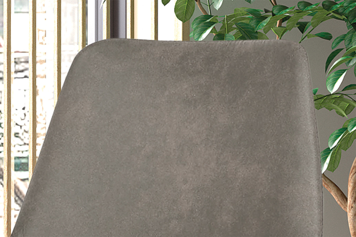 Rousseau - Chaise Mirano Micro fibre PU Gris - 86x49x61 cm