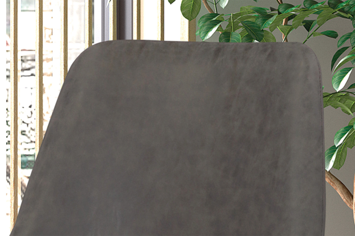 Rousseau - Chaise Mirano PU Gris clair - 86x49x61 cm