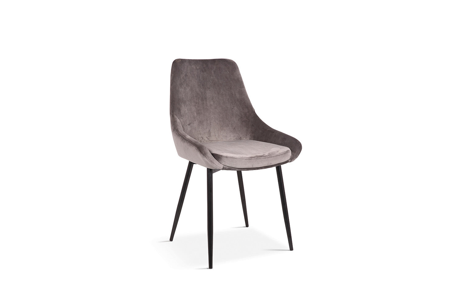 Rousseau - Stoel Mirano Fluweel Grijs - 86x49x61 cm