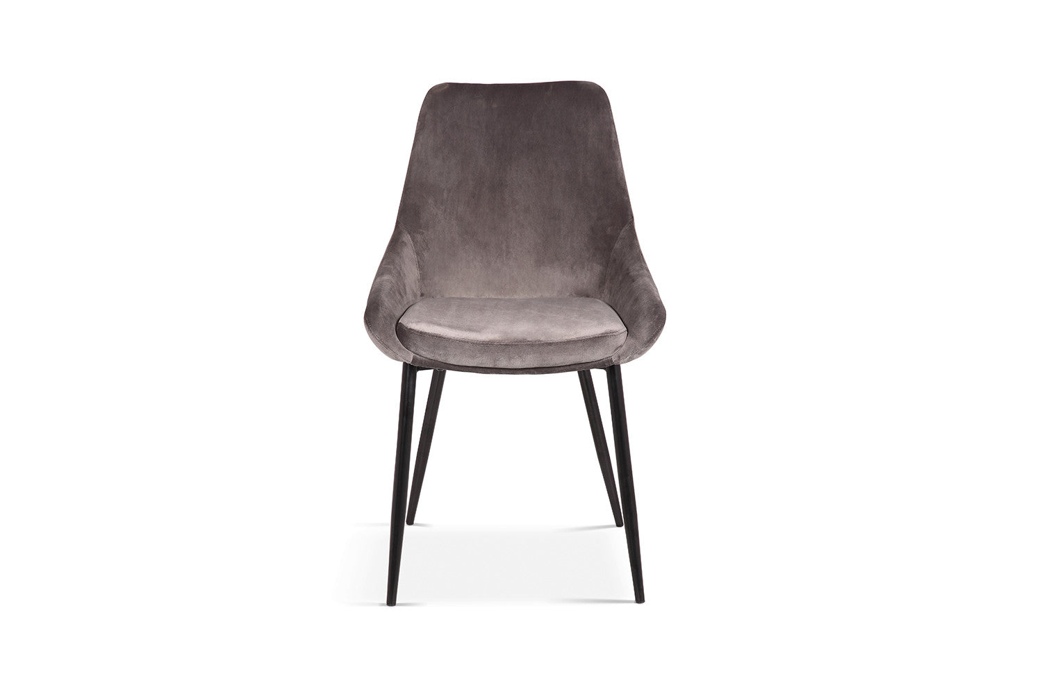 Rousseau - Stoel Mirano Fluweel Grijs - 86x49x61 cm