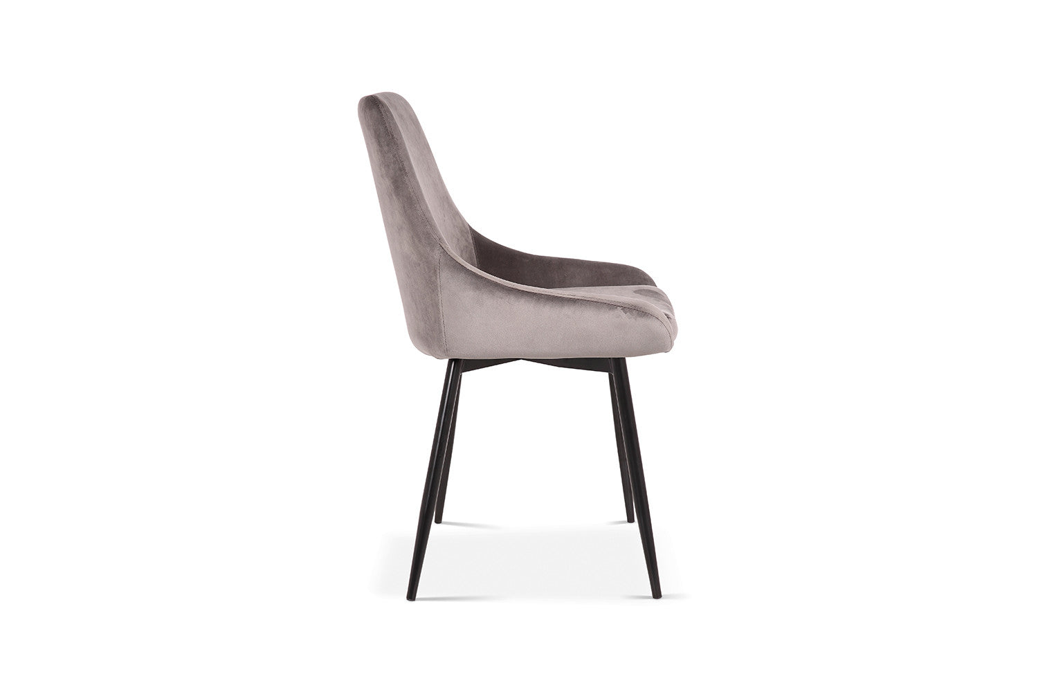 Rousseau - Stoel Mirano Fluweel Grijs - 86x49x61 cm