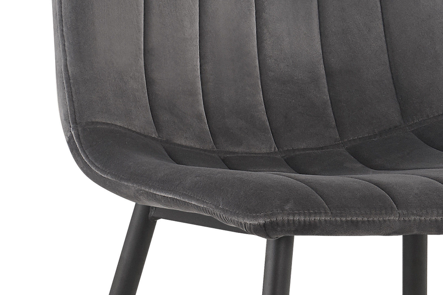 Rousseau - Stoel Willis Fluweel Grijs - 86x45x55 cm