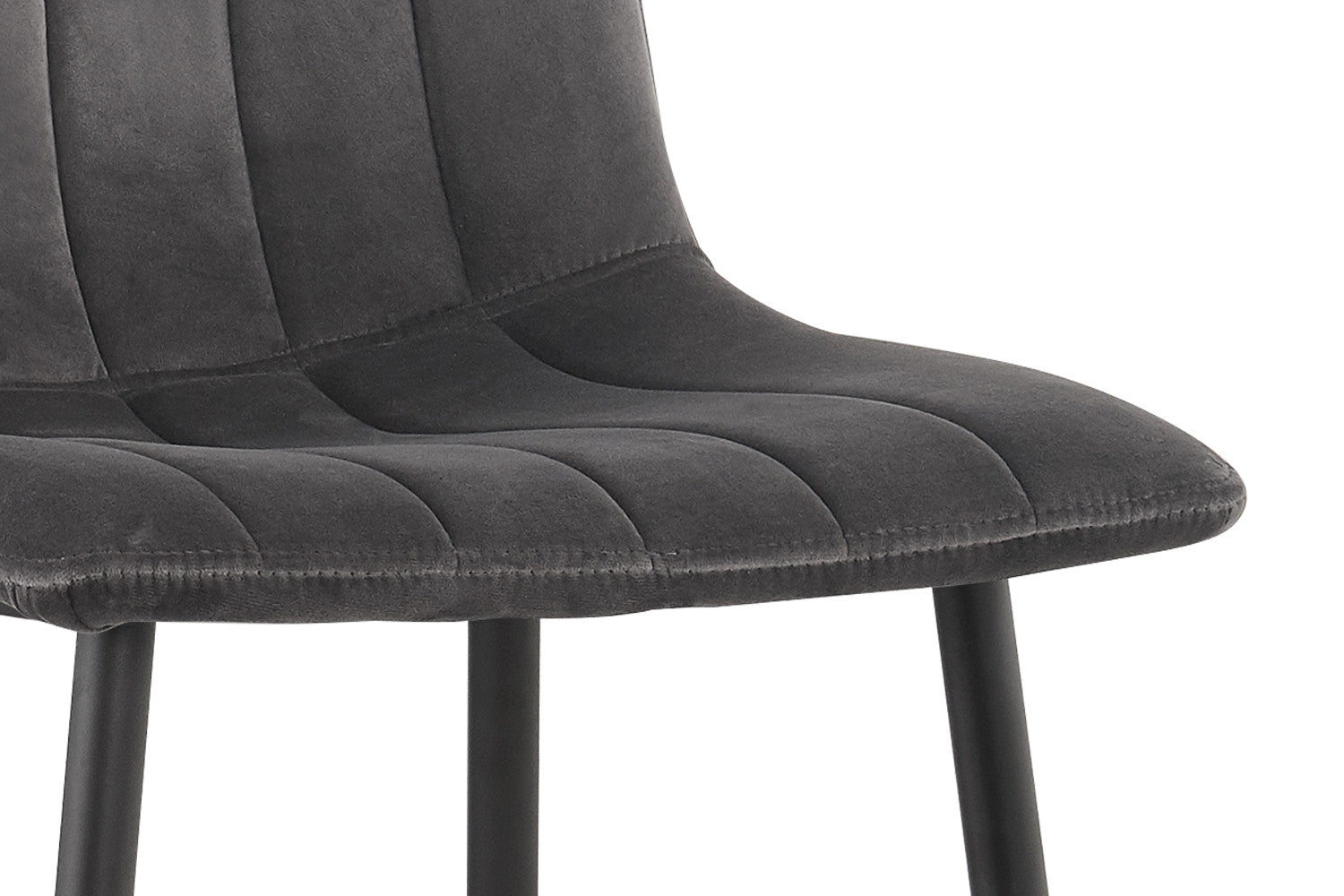 Rousseau - Stoel Willis Fluweel Grijs - 86x45x55 cm