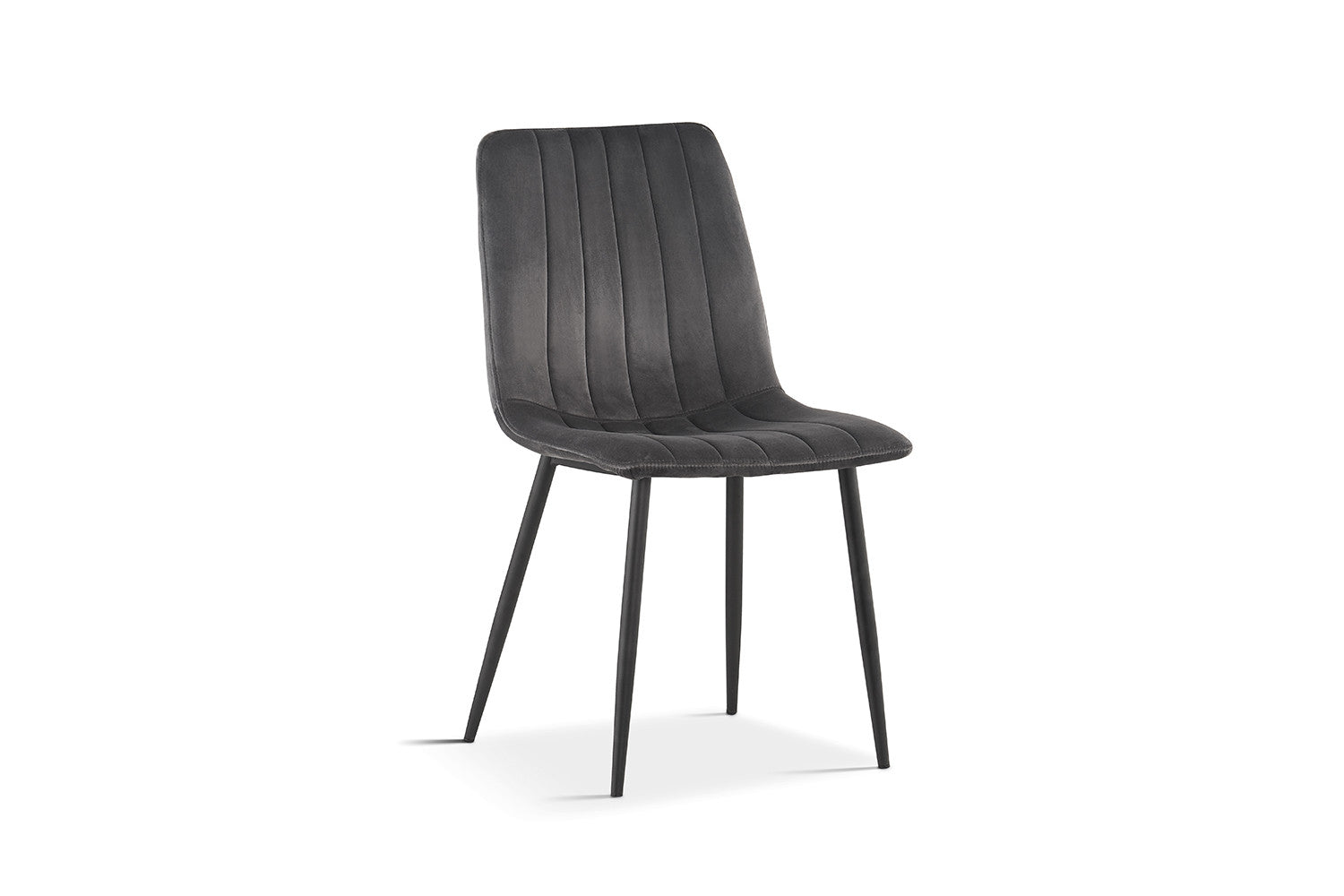 Rousseau - Stoel Willis Fluweel Grijs - 86x45x55 cm