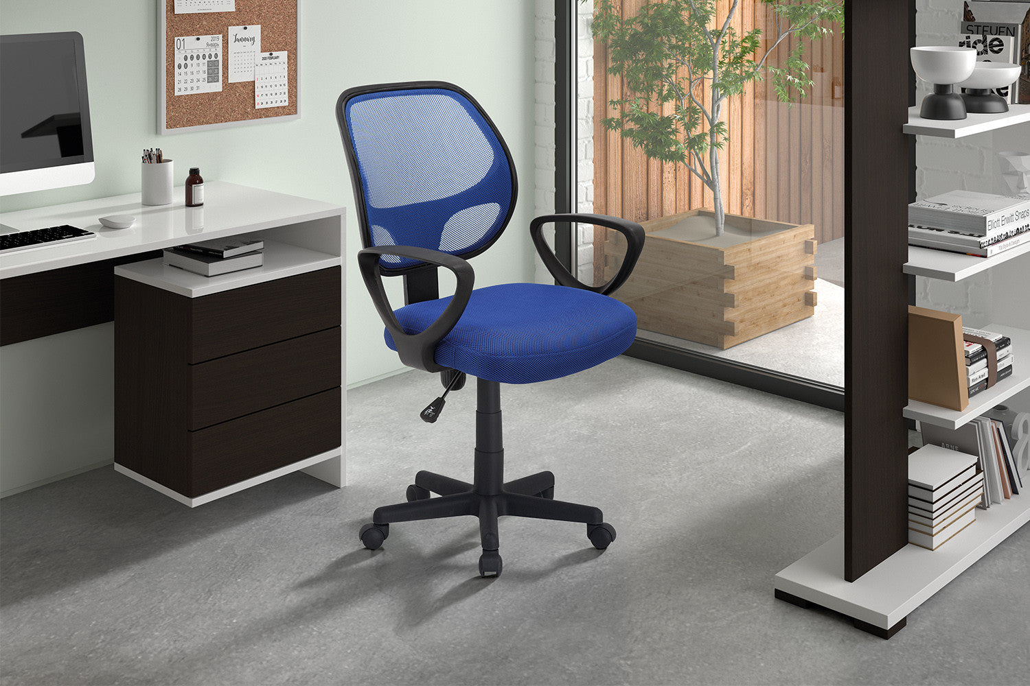 Rousseau - Bureaustoel Hippa Mesh Blauw - 86x58x53 cm