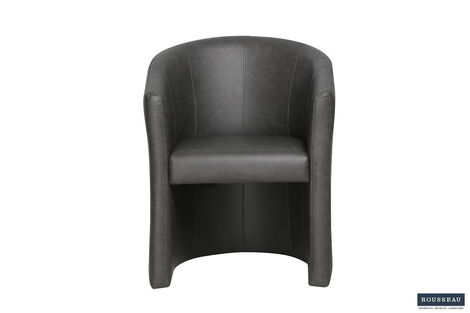 Rousseau - Kuipzeteltje Charlie Vintage PU Donkergrijs - 81x64x62 cm