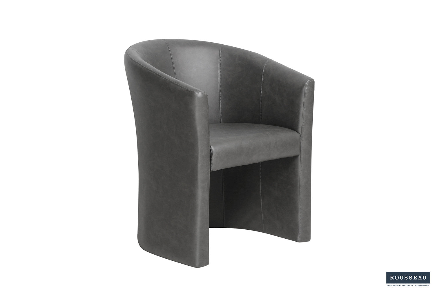 Rousseau - Kuipzeteltje Charlie Vintage PU Donkergrijs - 81x64x62 cm