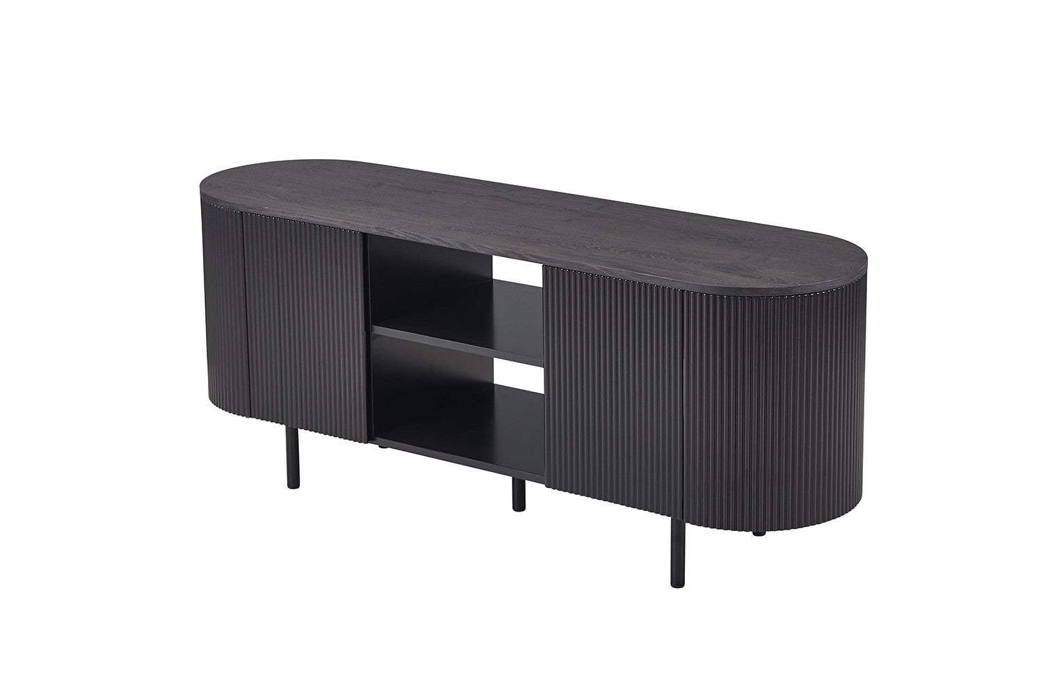 Rousseau - TV meubel Lagos 140 cm Decor Donkerbruin - 57.5x140x40 cm