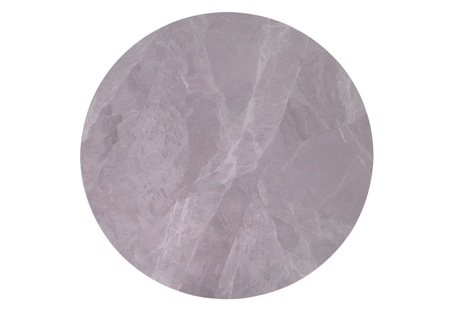 Rousseau - Table Apollo 110 cm Ronde Pierre Brillante Gris Italien - 75.5x110x110cm