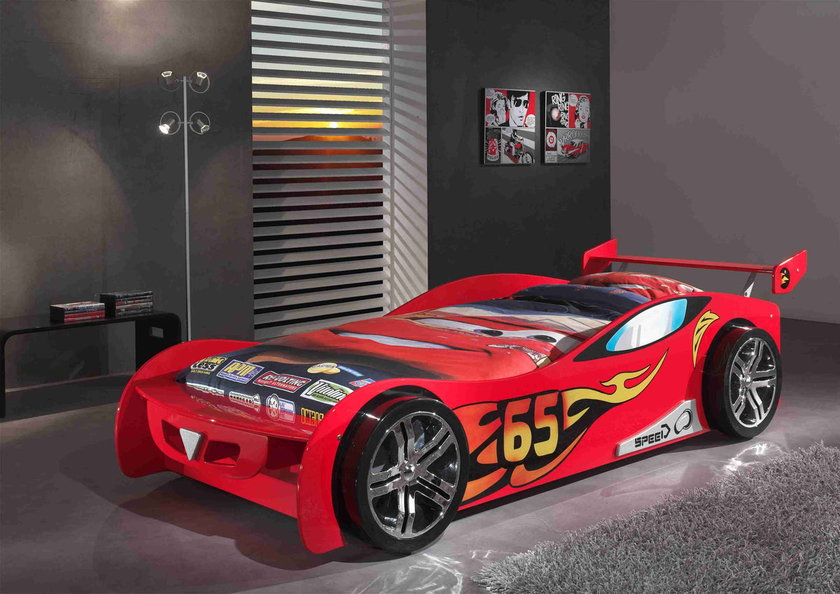 Vipack - Autobed LEMANS - Rood - 90x200 cm