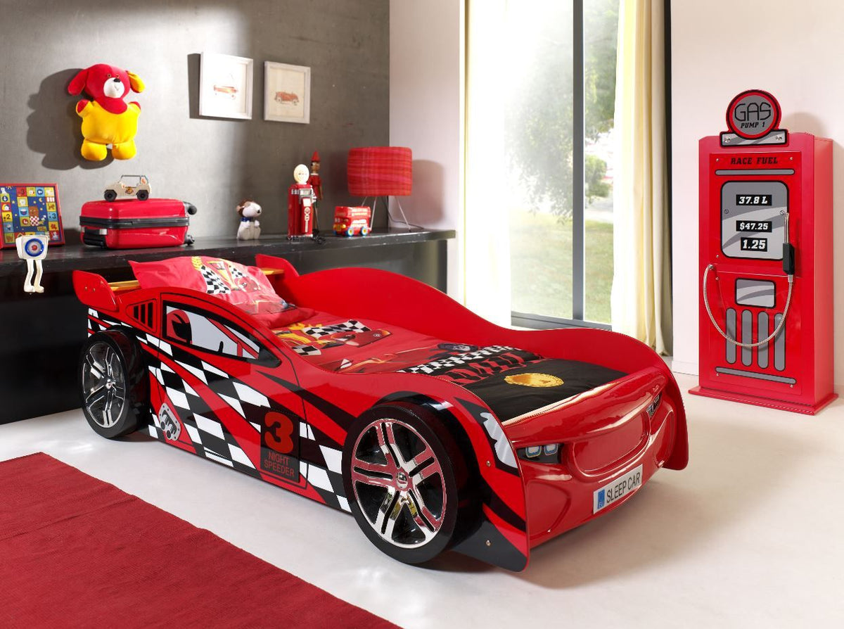 Vipack - Autobed NIGHT SPEEDER - Rood - 90x200 cm
