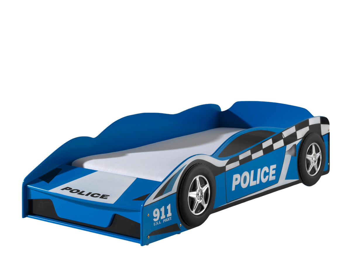 Vipack - Autobed POLITIE - Blauw - 70x140 cm
