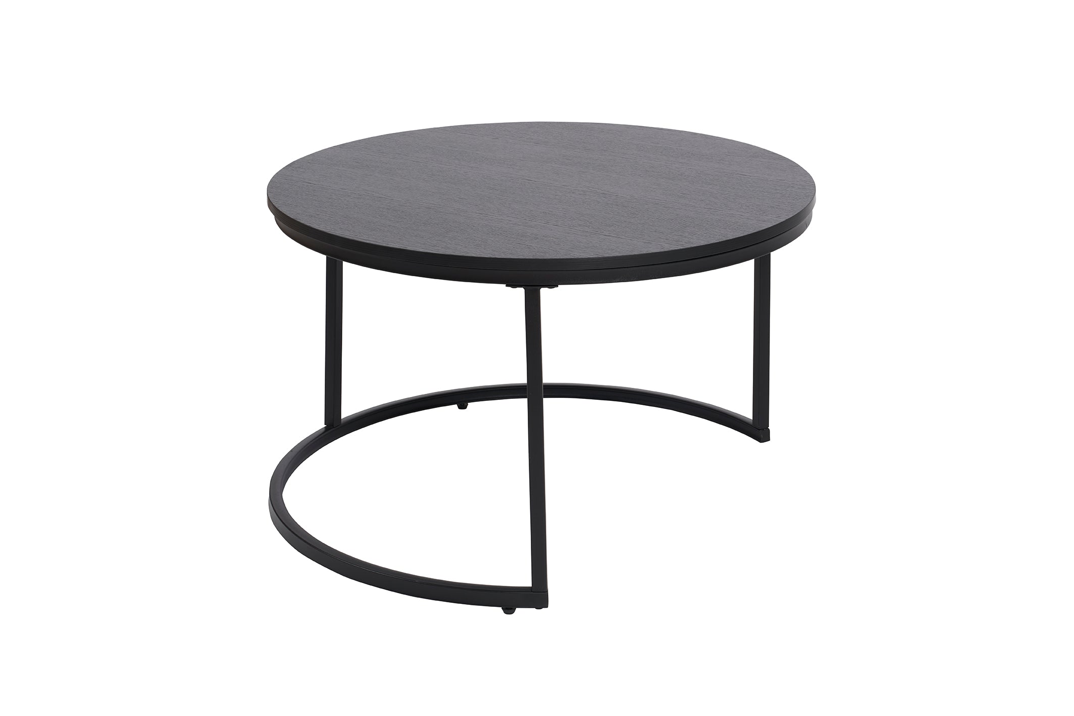 GBO - Table d'appoint Joy - Noir - 80 x H 45/50 x H 38 cm