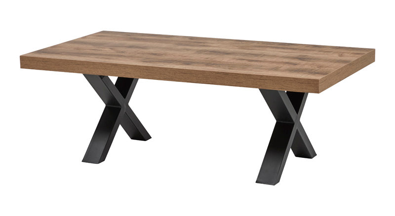 GBO - Salontafel X-poot metal Troy - Beach oak - 130xx65cm