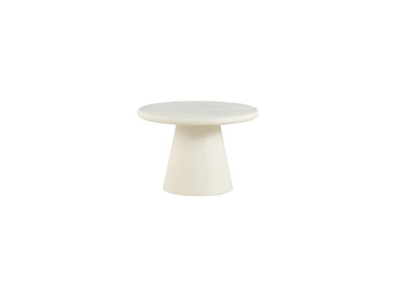 GBO – Cementex Ronde Salontafel – Witte kleur – SL2405 – Ø60xh41cm