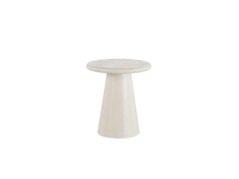 GBO – Cementex Ronde Salontafel – Witte kleur – SL2406 – Ø45xh61cm