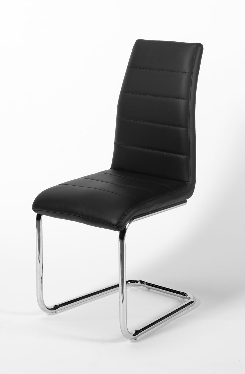GBO - Chaise de salle à manger ST0906 - PU - Noir - 31,5x53,5x52cm