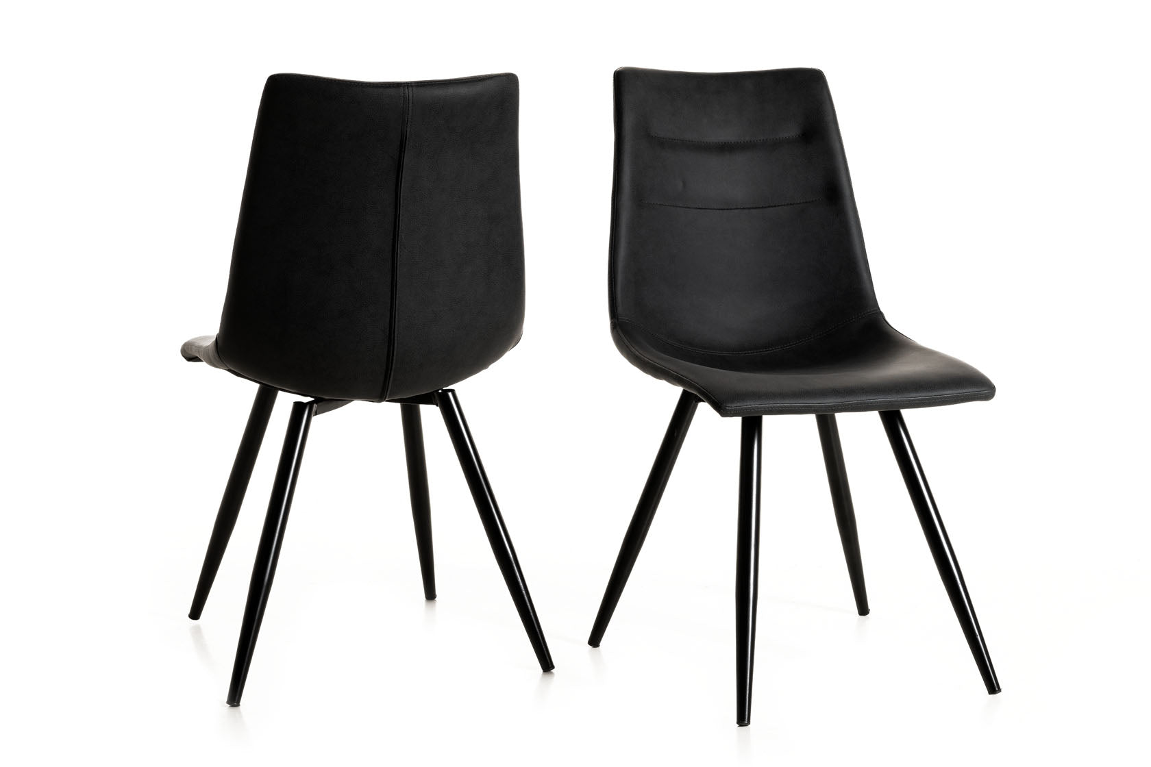 GBO - Eetkamerstoel St1804-4 - PU - Zwart - 36x45x55cm