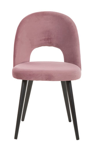 GBO - Chaise de salle à manger ST2002 - Tissu - Rose - 46x40x49cm