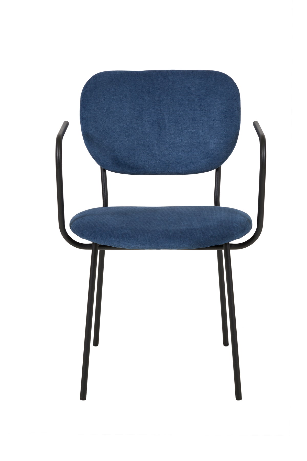 GBO - Chaise de salle à manger ST2103 - Tissu - Bleu - H82xP48xL52 cm