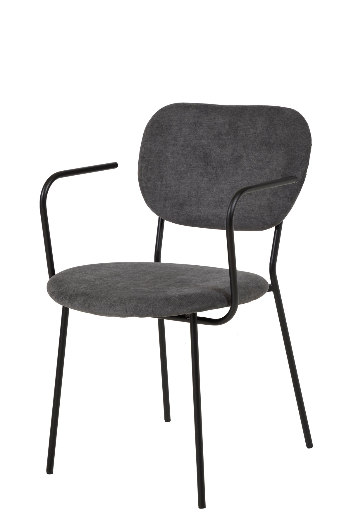 GBO - Chaise de salle à manger ST2103 - Tissu - Gris - H82xP48xL52 cm