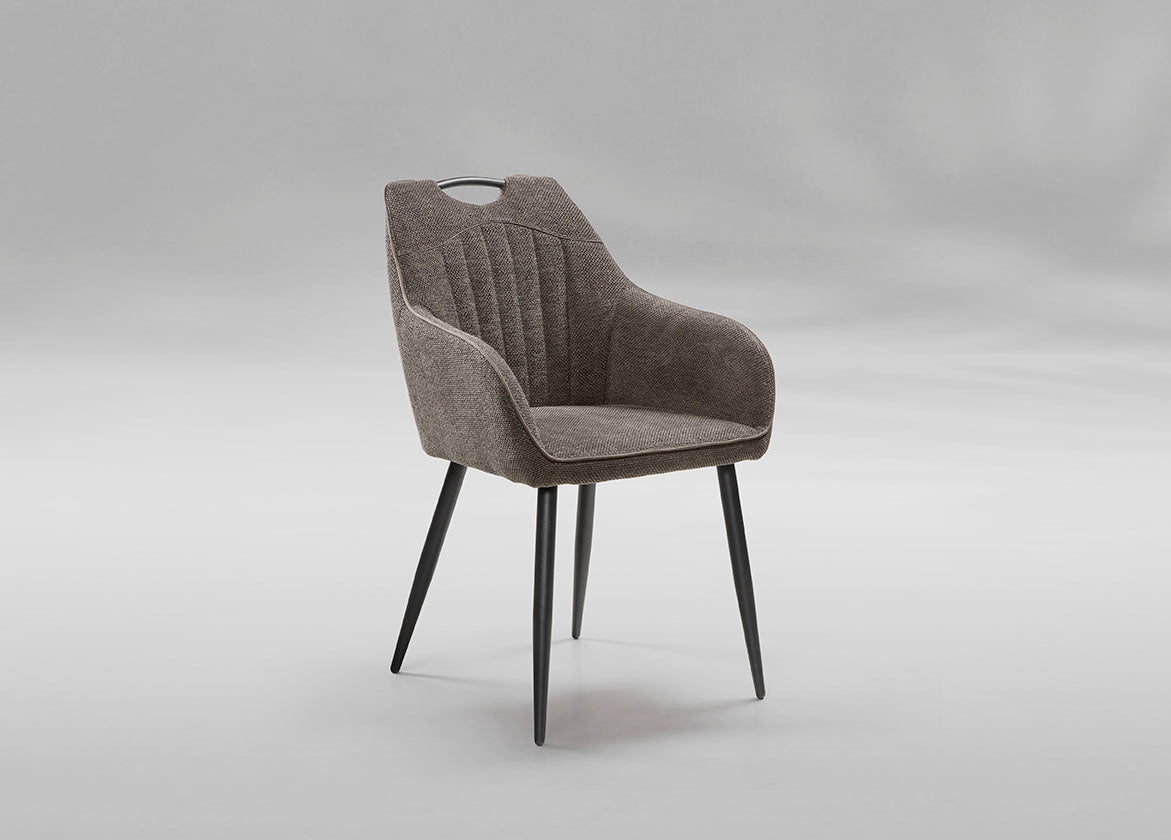 GBO - Eetkamerstoel ST2203 - Stof - Antraciet - 50x43x52cm