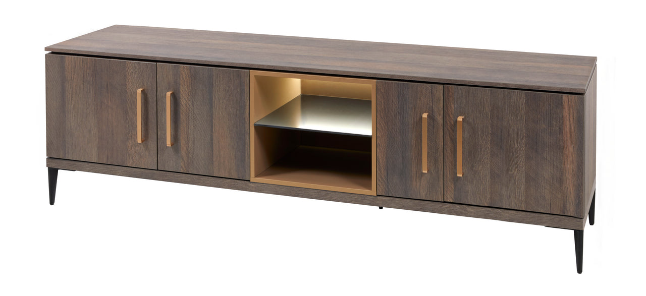 Evan - TV-Meubel Star - LB2 - K676 - Gouden eik/Goud - 206x63x50cm