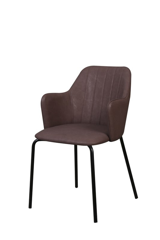 Meubar - Eetkamerstoel Flo - Kunstleder - Taupe - 54x85x60cm