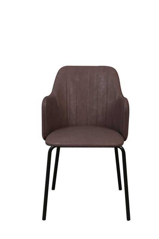 Meubar - Eetkamerstoel Flo - Kunstleder - Taupe - 54x85x60cm
