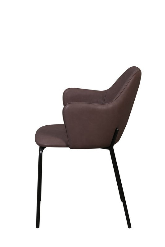 Meubar - Chaise de salle à manger Flo - Similicuir - Taupe - 54x85x60cm