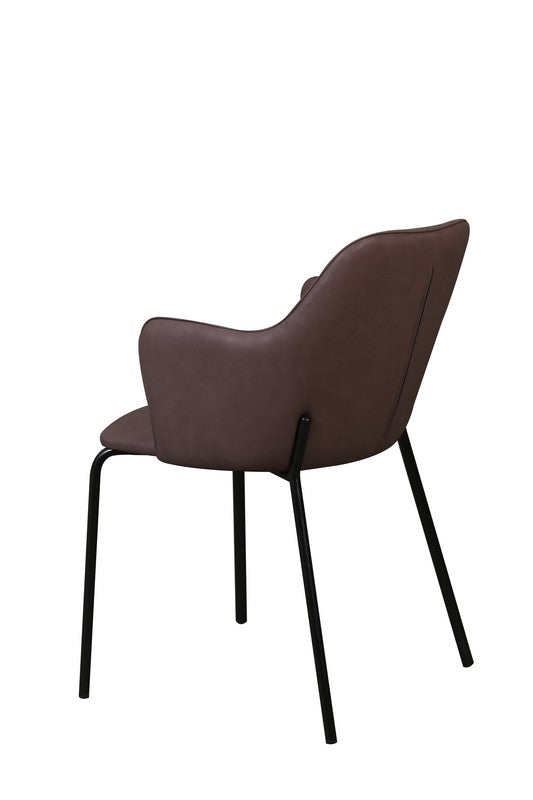 Meubar - Chaise de salle à manger Flo - Similicuir - Taupe - 54x85x60cm