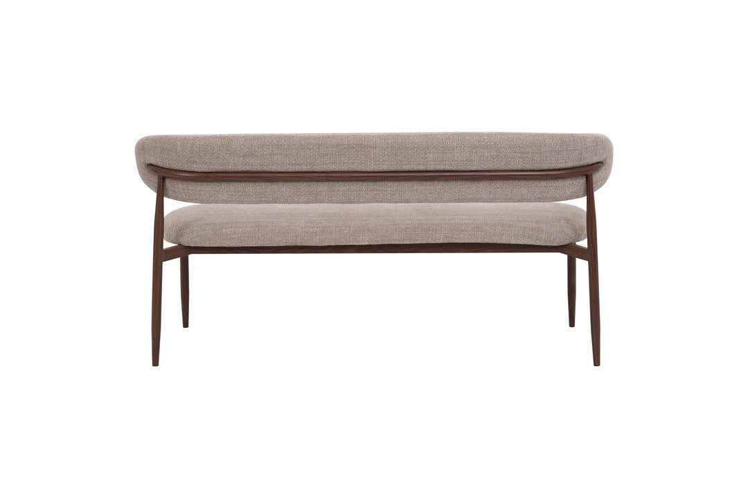 Meubar - Canapé Locarno - Tissu - Marron clair - 155 x 56 x 77 cm