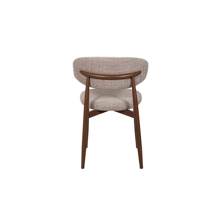 Meubar - Chaise de salle à manger Locarno - Tissu - Marron clair - 52 x 56 x 77 cm