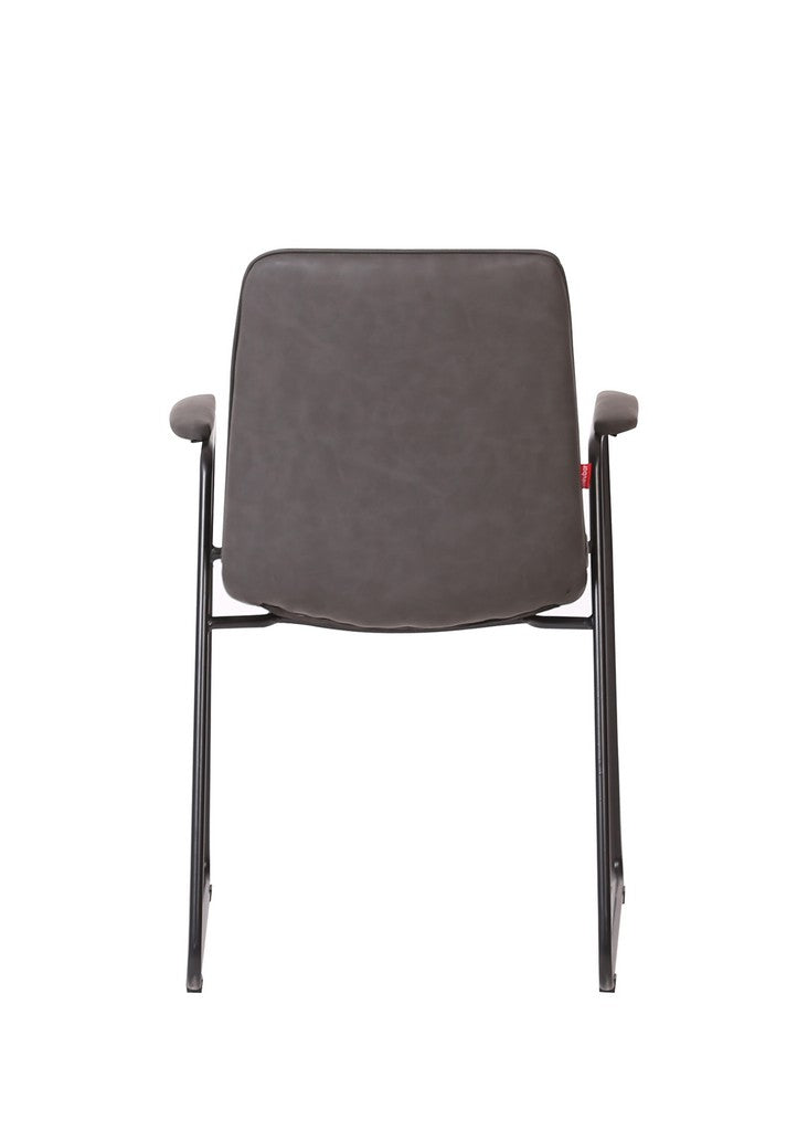 Meubar - Eetkamerstoel Samo - Kunstleder - ANTRACIT - 57 x 55 x 88 cm