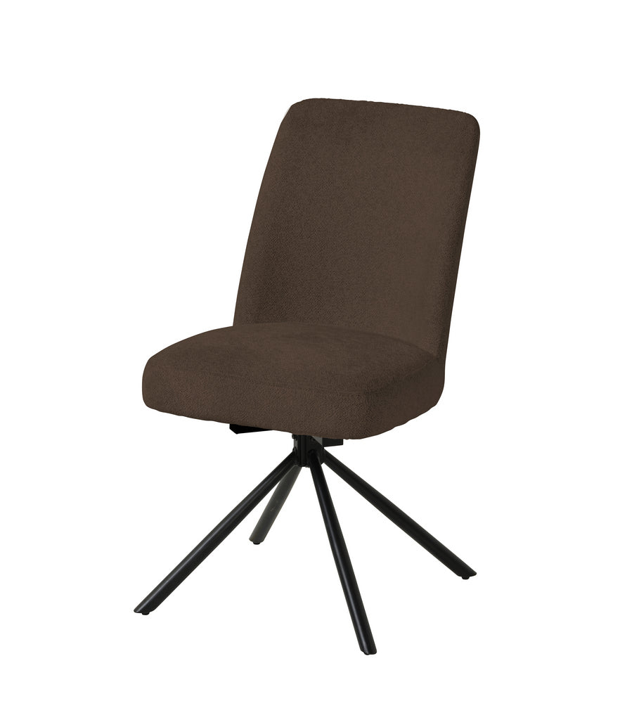 Meubar - Chaise de salle à manger Tosca 1 - Boucle - Tissu - Taupe - 48x86x62 cm