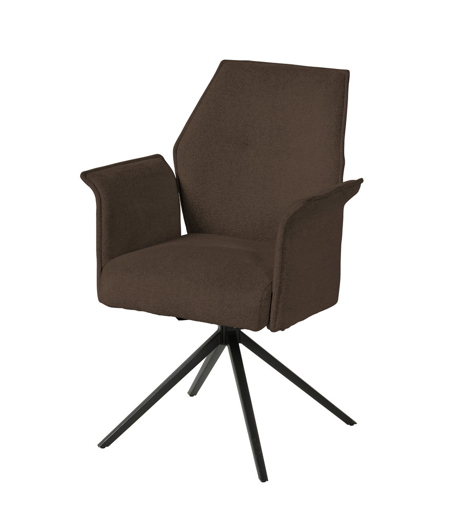 Meubar - Eetkamerstoel Trieste - Boucle - Stof - Taupe - 64x62x92 cm