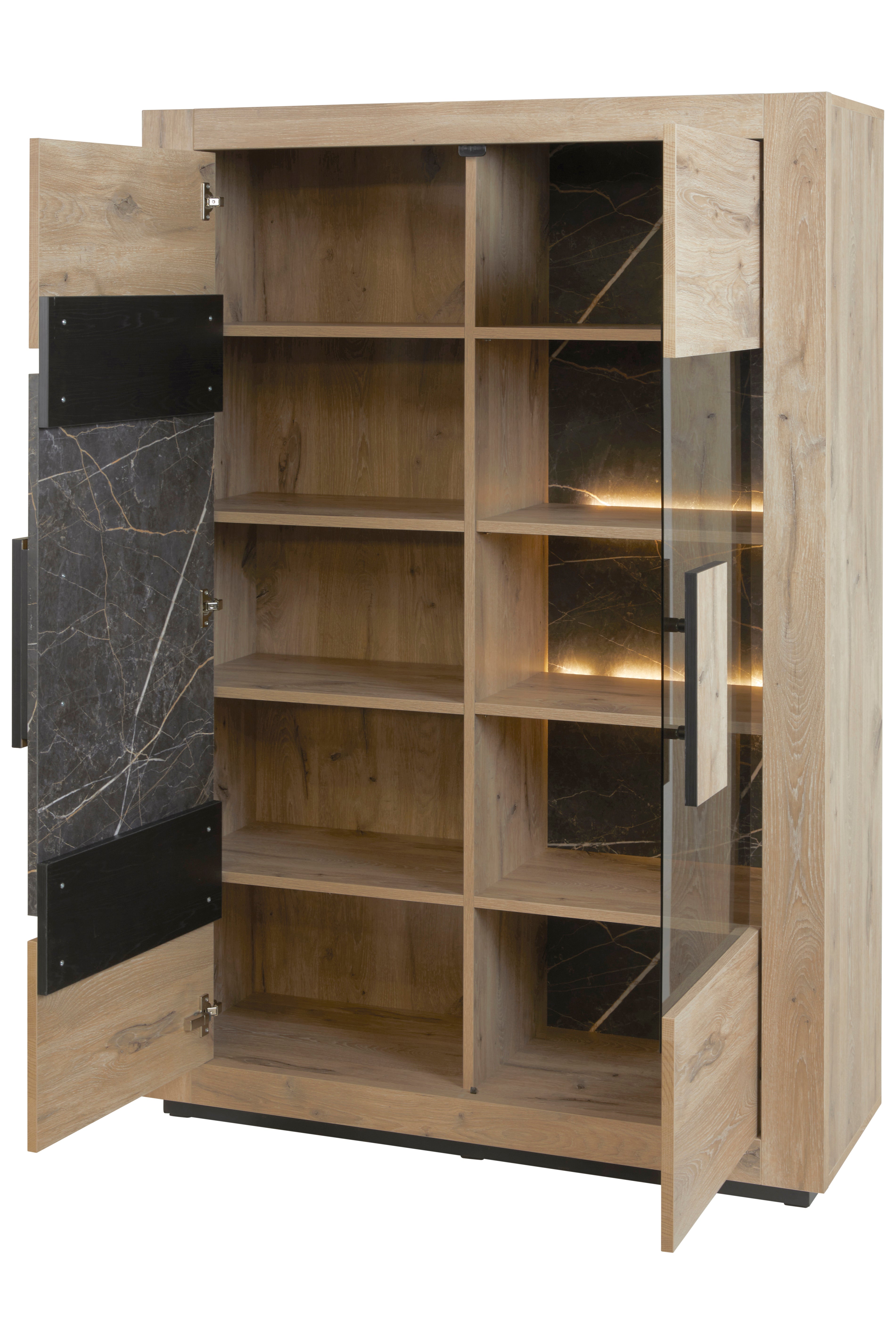 GBO - Vitrine Sacha – 120x174x50 cm – met LED-verlichting