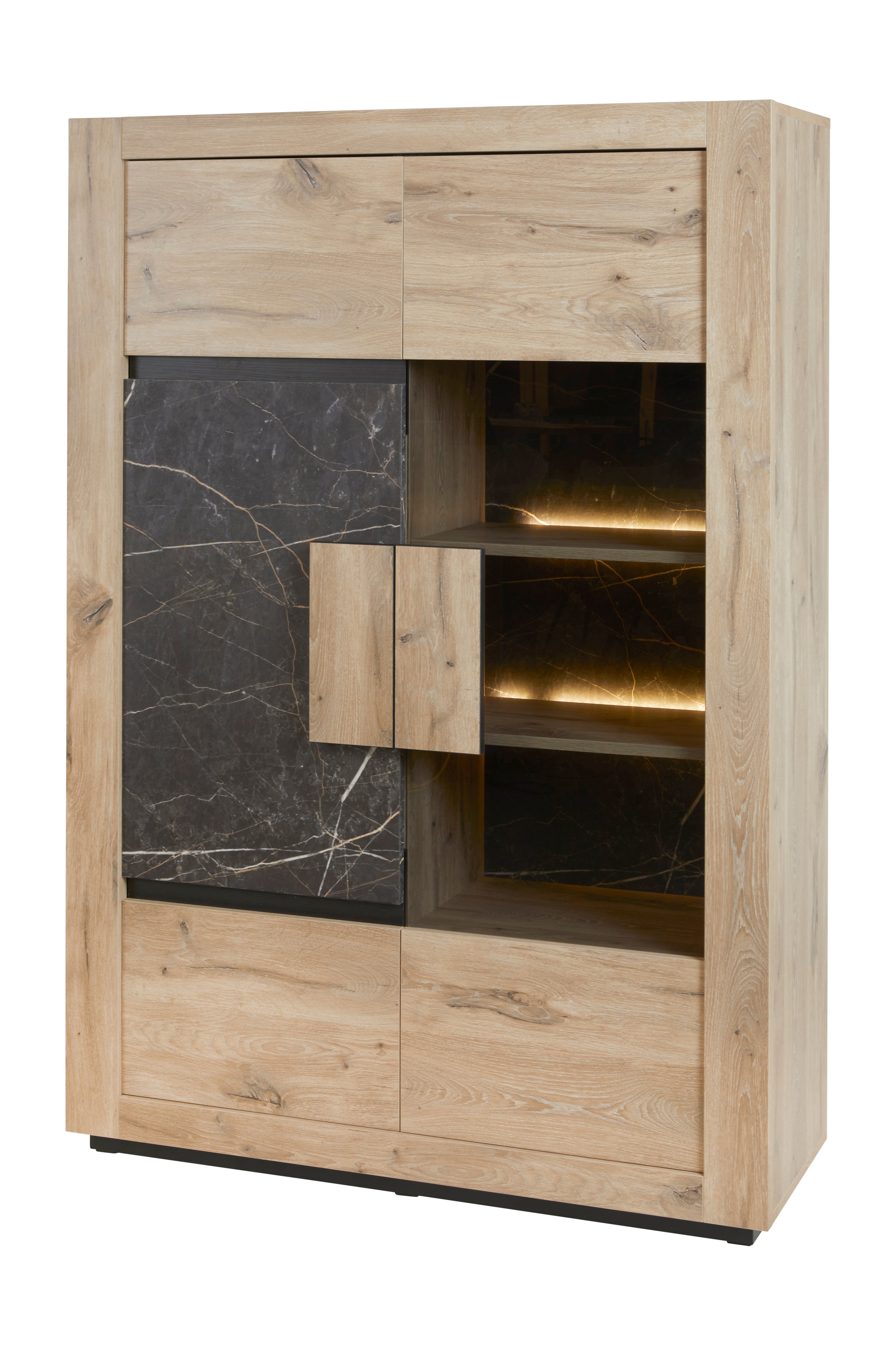 GBO - Vitrine Sacha – 120x174x50 cm – met LED-verlichting