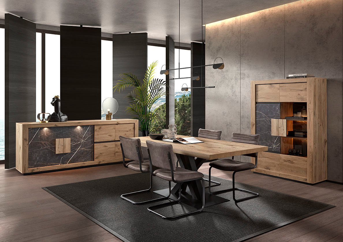 GBO - Eettafel Sacha – 170x100x76 cm – A  U of X-poot