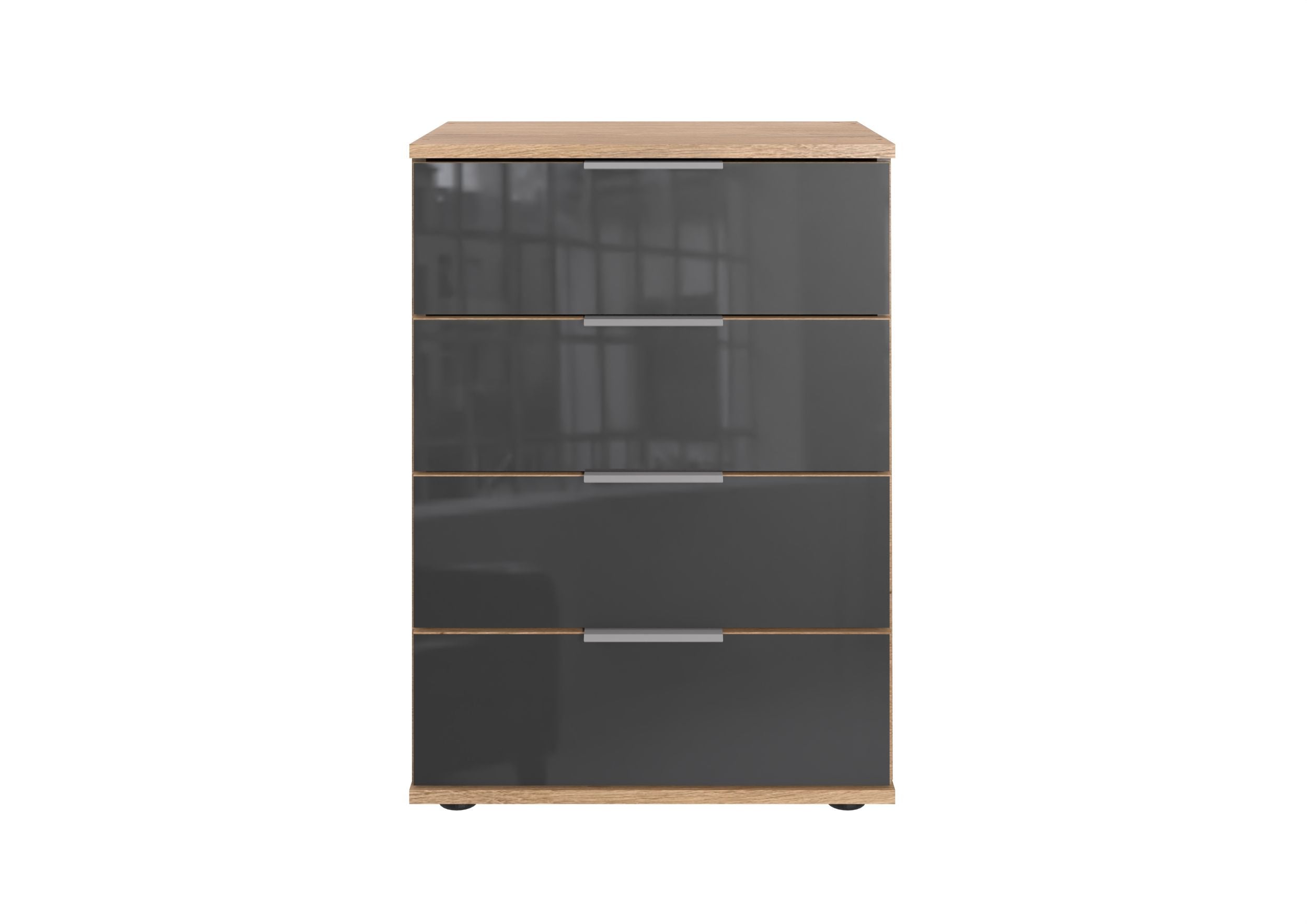Wimex - Nachtkastje Saigon - E49765 - Planken Eik/Grijs/Grafiet - 52x74x38cm