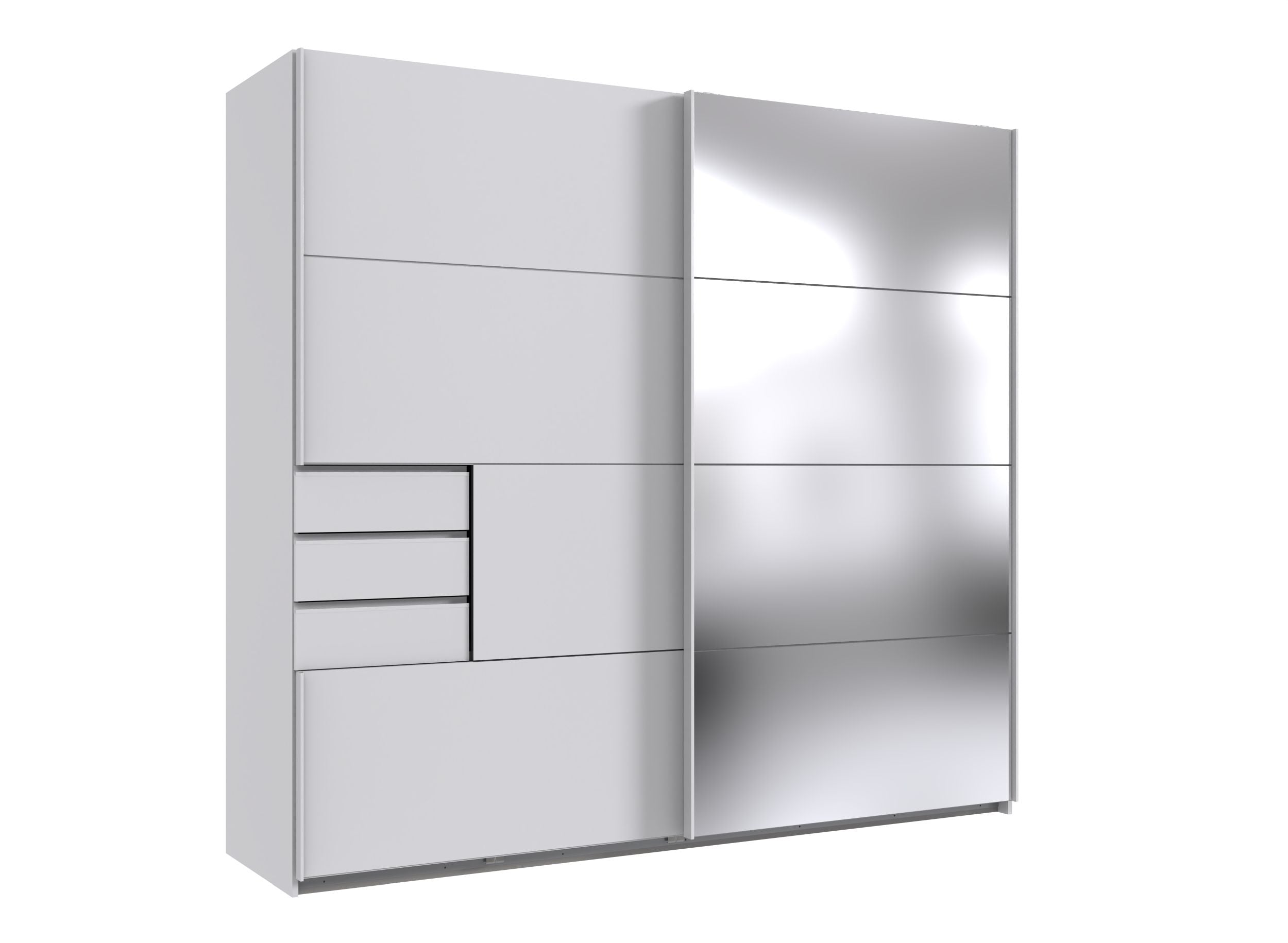 Wimex - Kleerkast Saigon - E79640 - Wit/Glas - 225x208x64cm