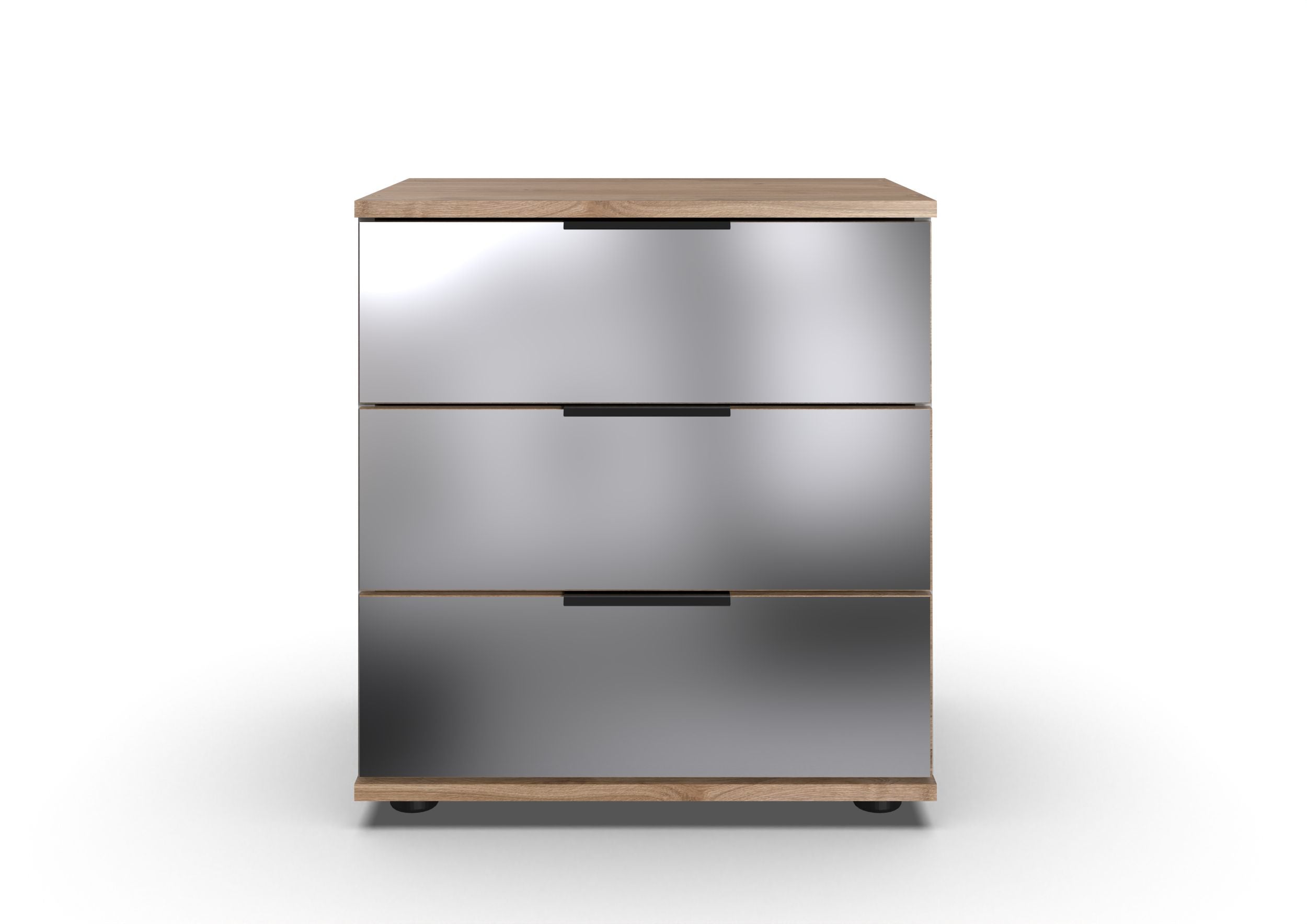 Wimex - Nachtkastje Saigon - M11703 - Planken Eik/Glas - 52x58x38cm