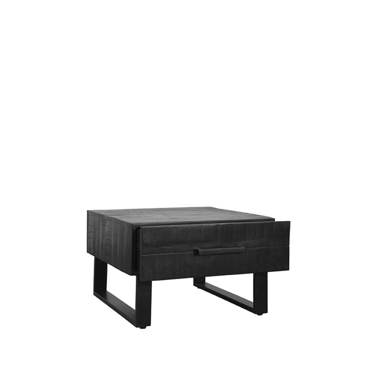 LABEL51 Salontafel Santos - Zwart - Mangohout - 64x70 cm