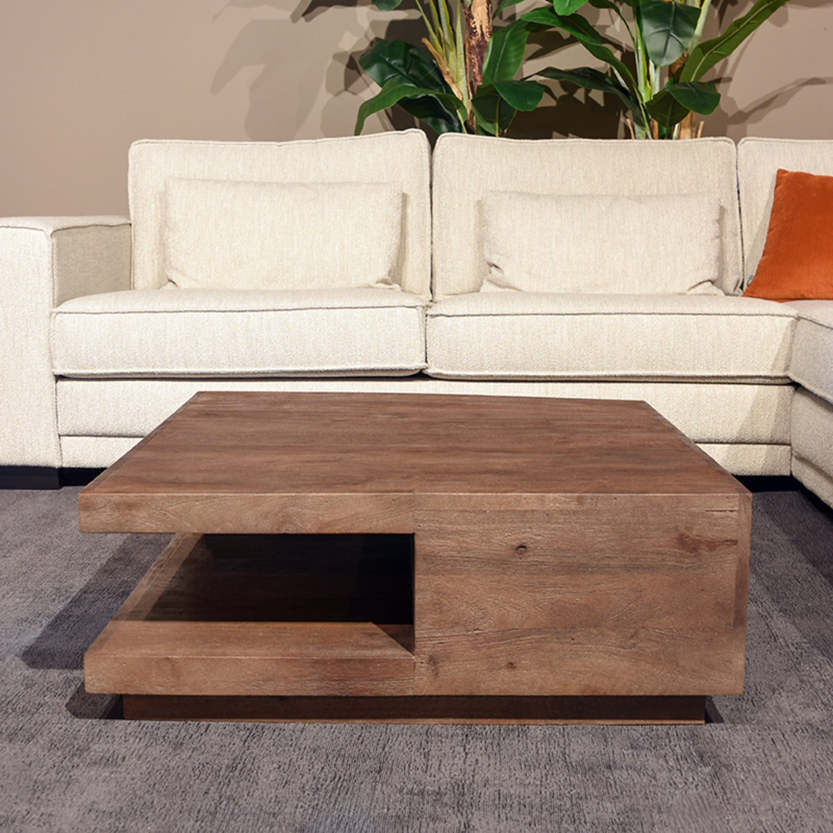 LABEL51 Table basse carrée – Espresso – Bois de manguier