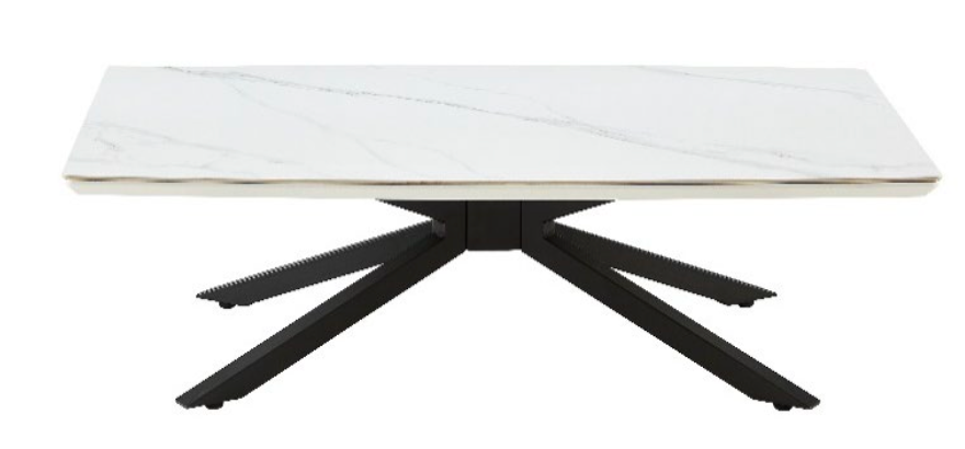 TYC - 130cm Carrara White Salontafel - Keramisch - 130x36x75cm