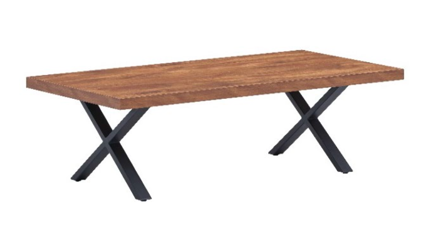 TYC - Salontafel 1m30 X-poot Orpheus  - Acacia - 130x45x65cm